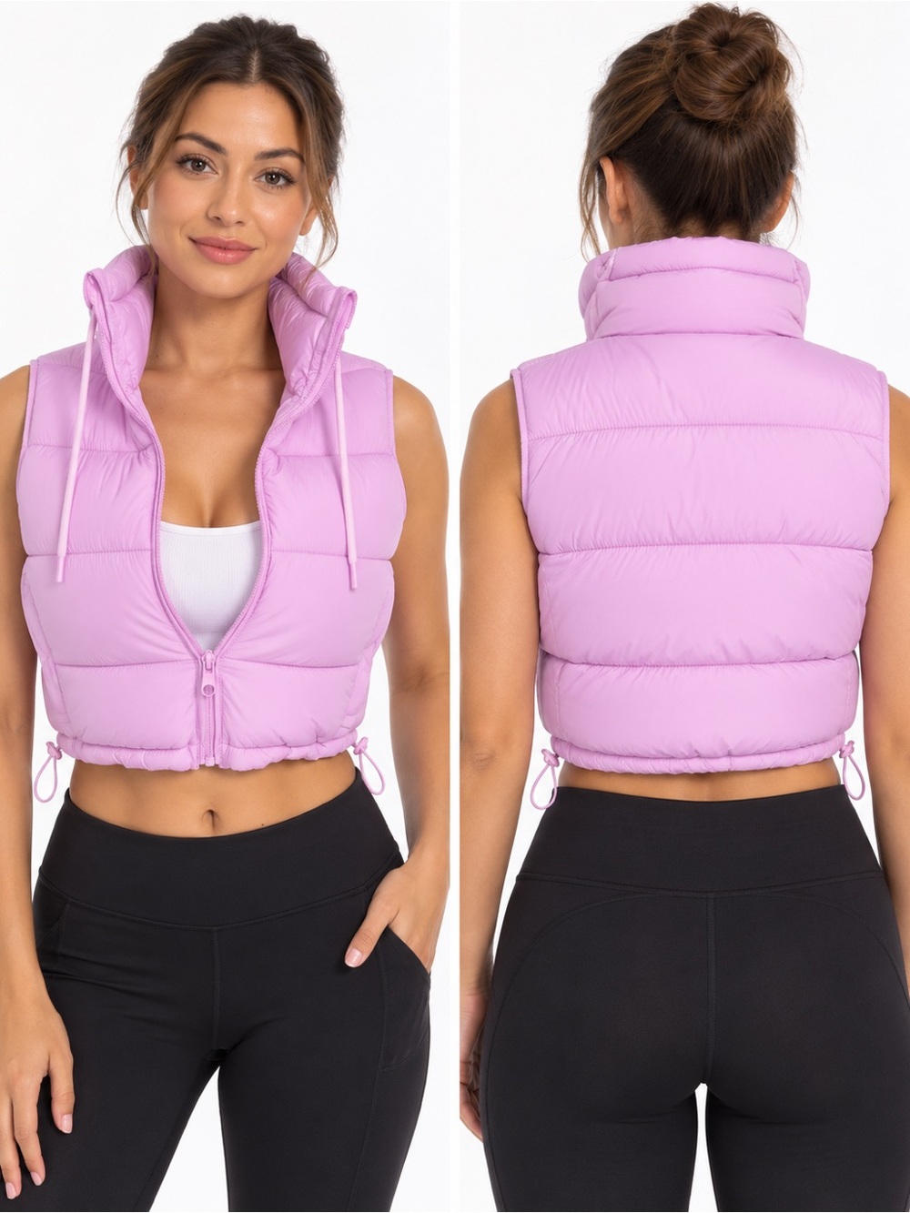 Zara Lilac Puffer Vest